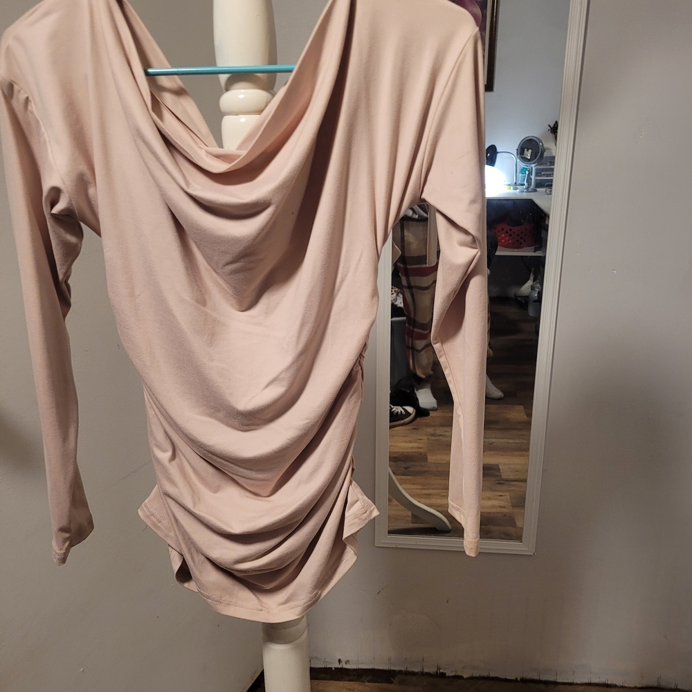 Elegant Draped Long Sleeve Top